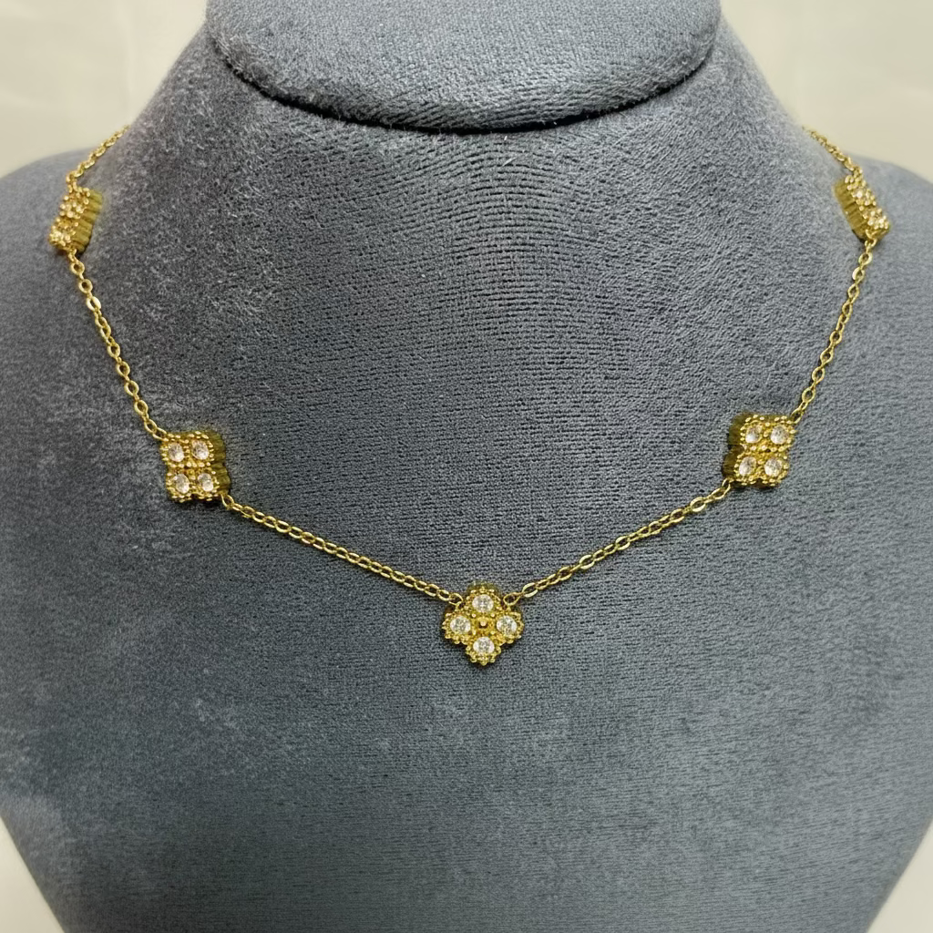 MINI Clover Set (Embedded Zircon)
