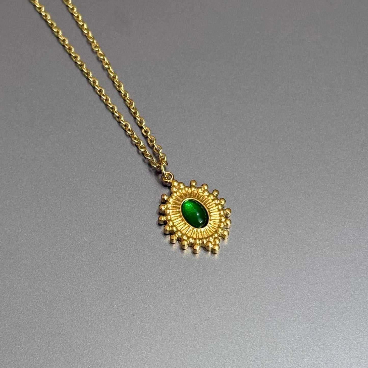 Emerald Sunburst Pendant