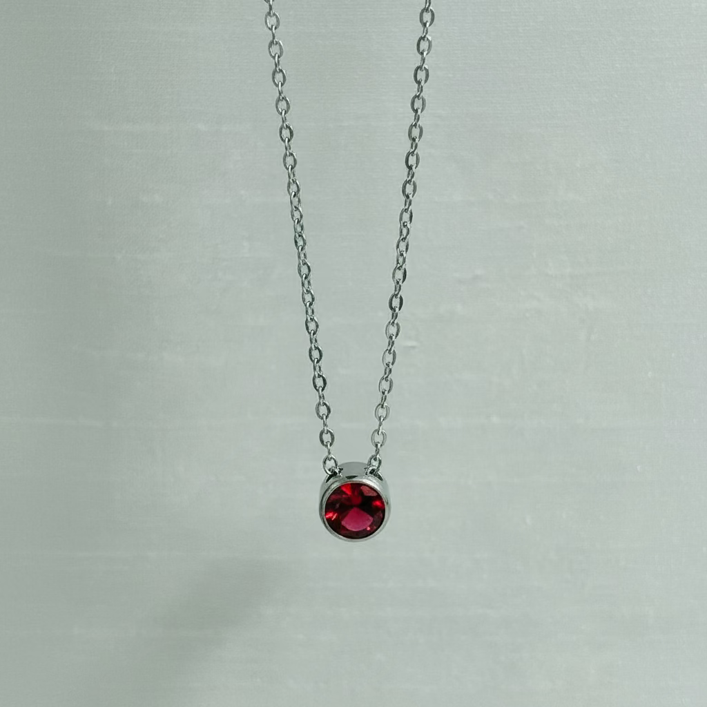 Red Zircon Pendant S.