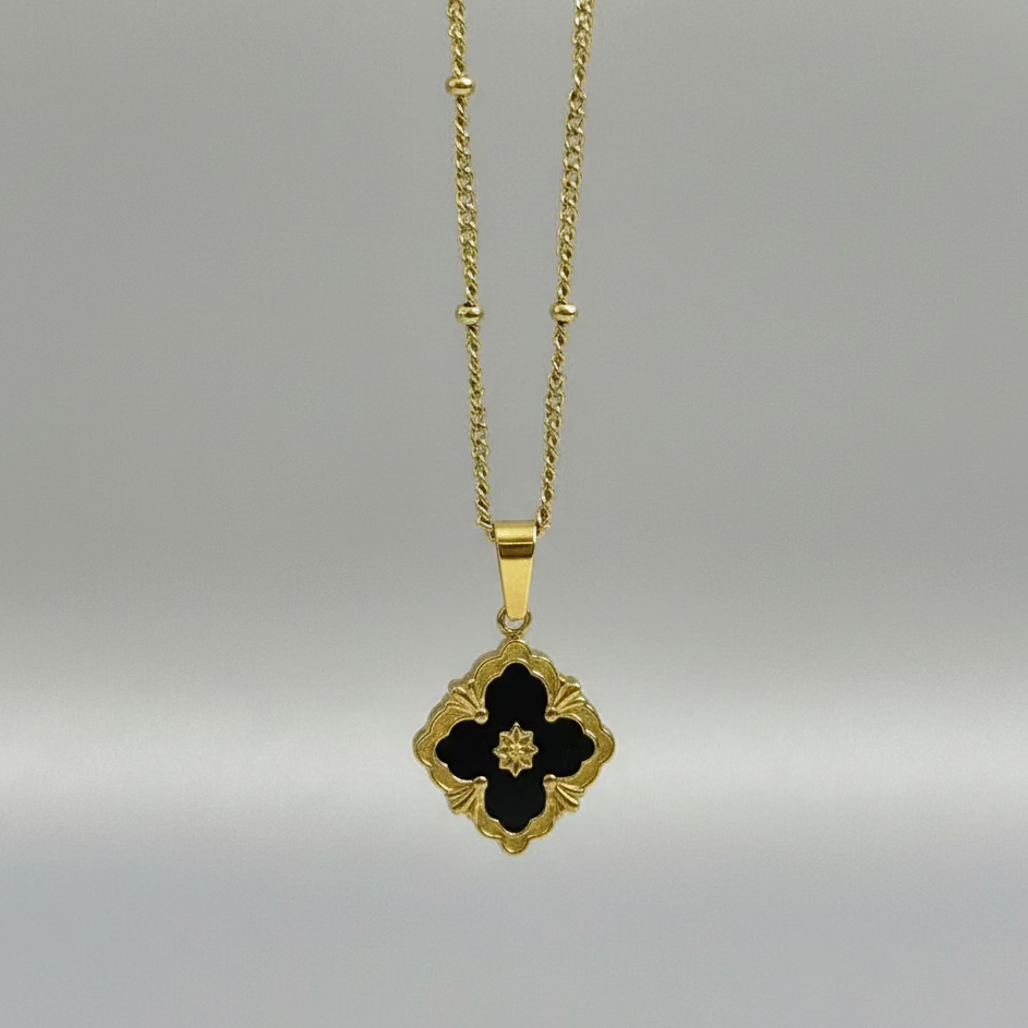 Black Fleur Pendant