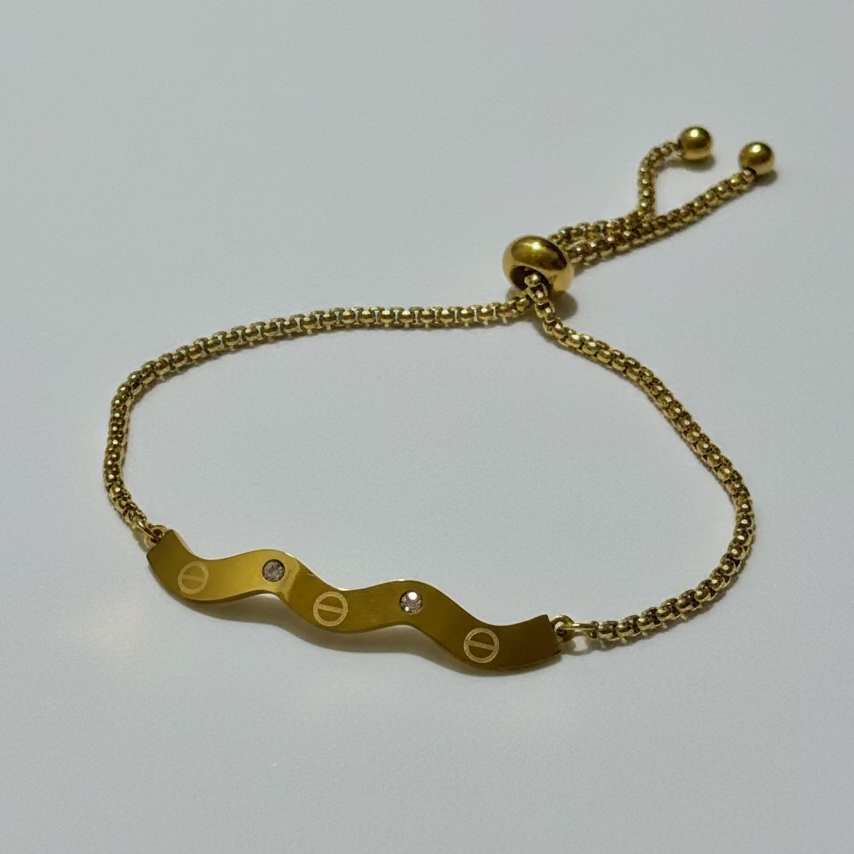 Wave Link Adjustable Bracelet