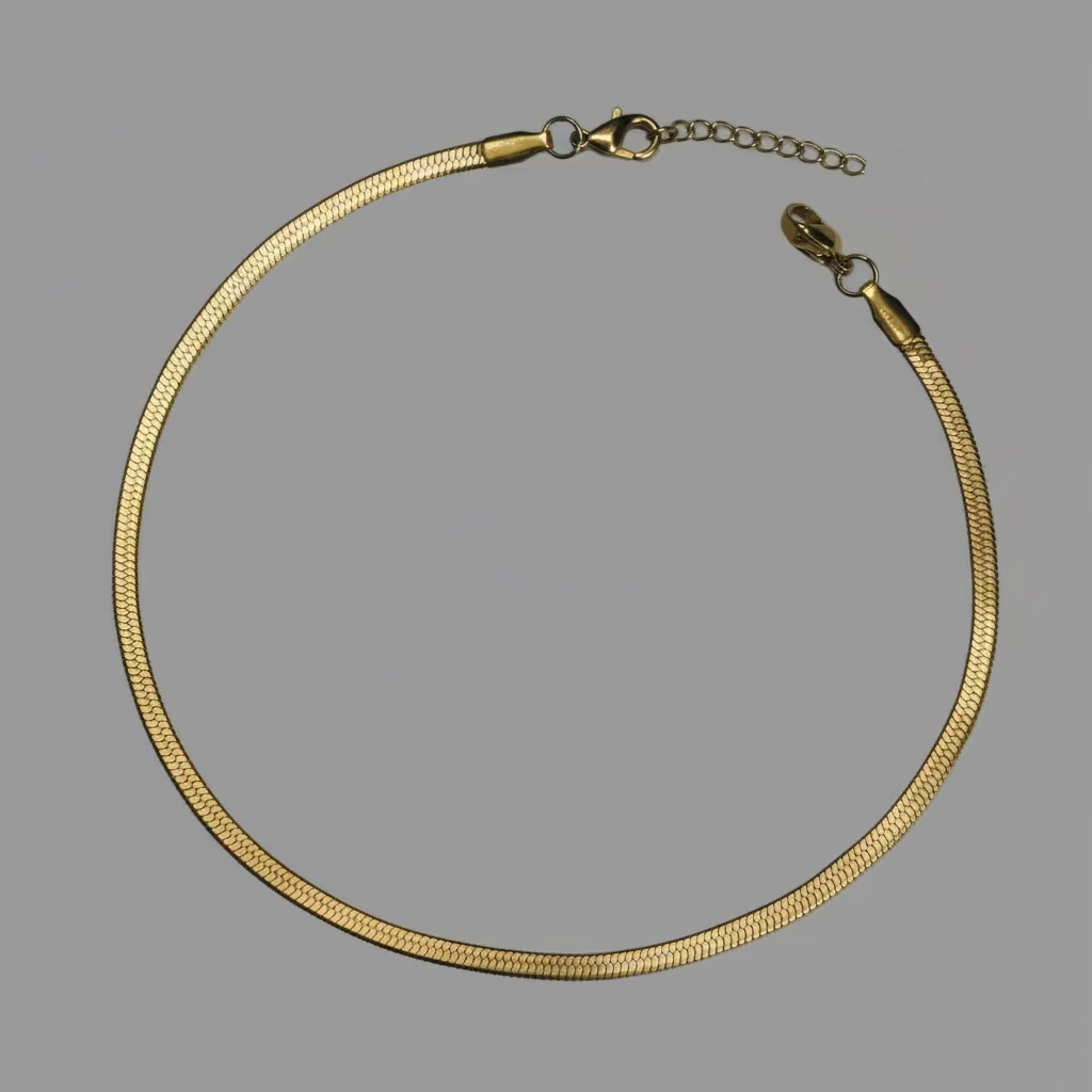 2mm Flat Chain Anklet