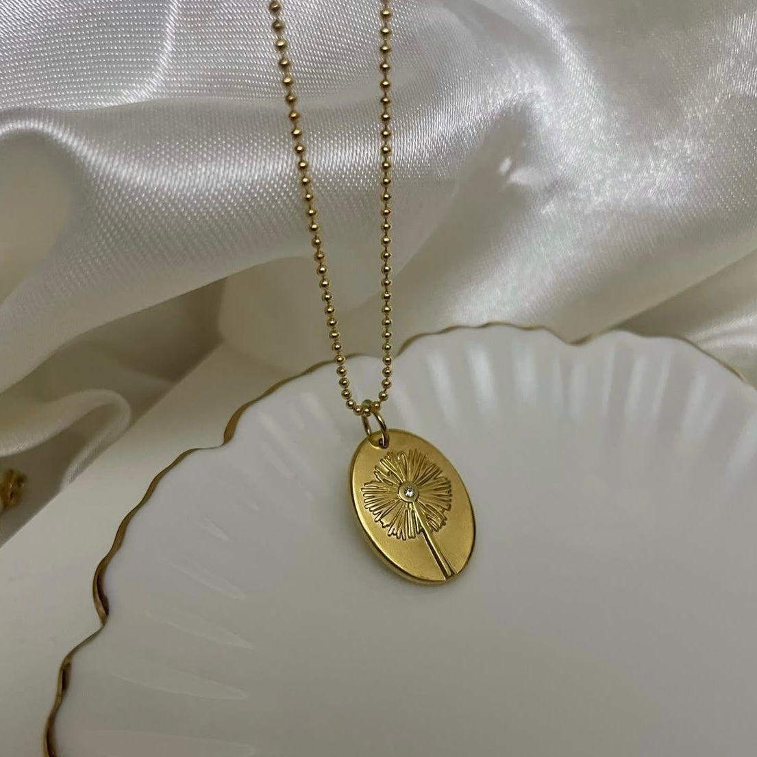 Dandelion Oval Pendant