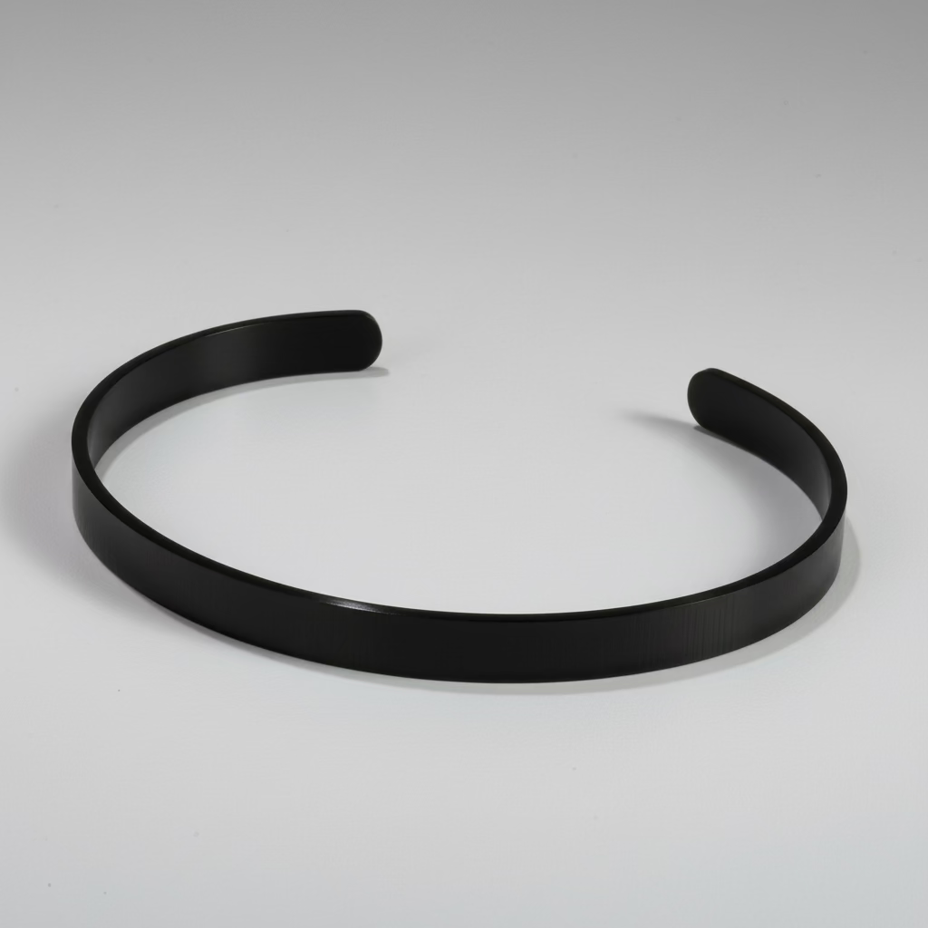 4 MM Cuff Bracelet - BLACK
