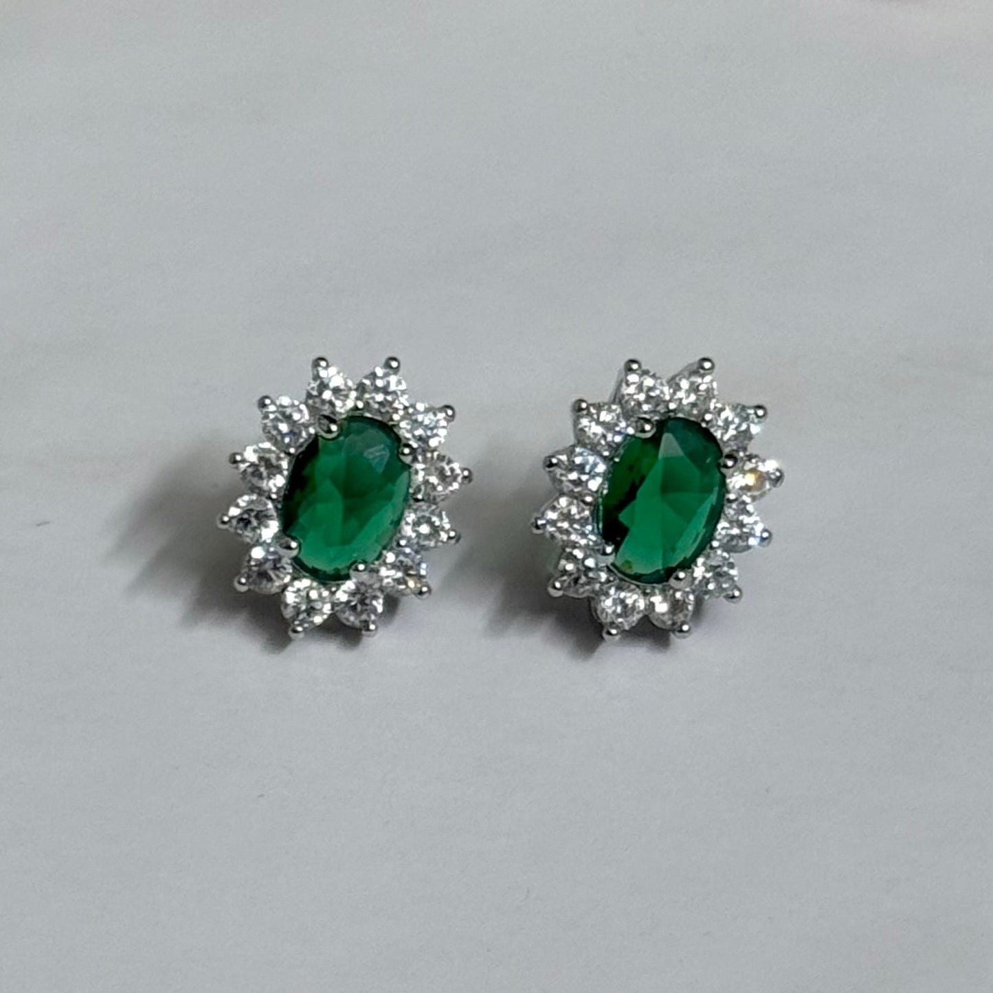 Oval Halo Studs