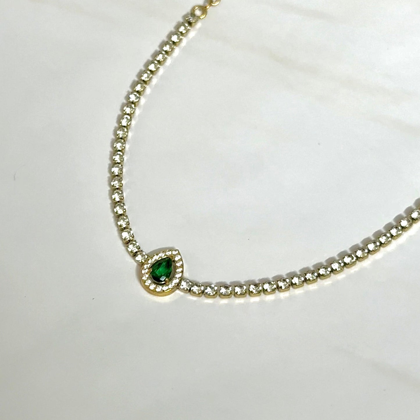 Emerald Drop Tennis Bracelet