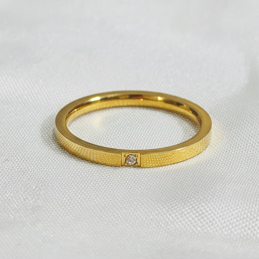 Thin Solitaire Ring G.