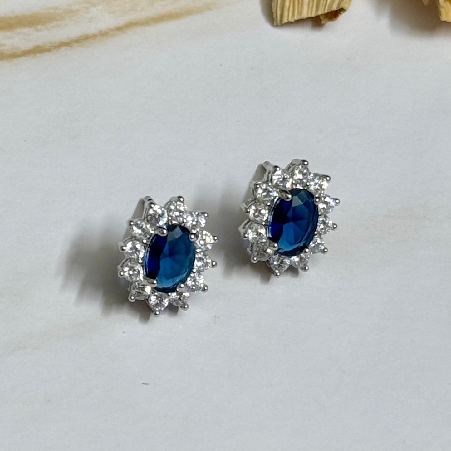 Oval Halo Studs
