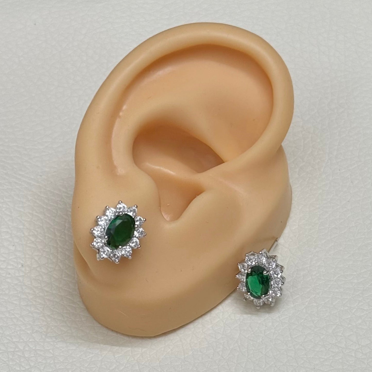 Oval Halo Studs (1.2 CM)