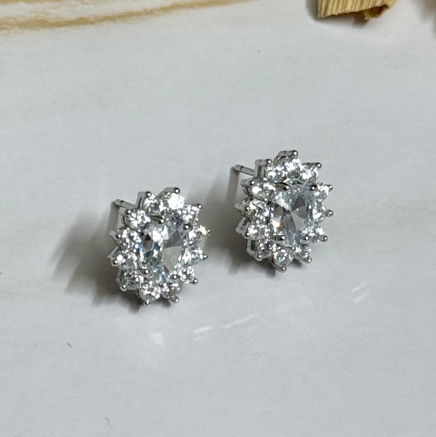 Oval Halo Studs