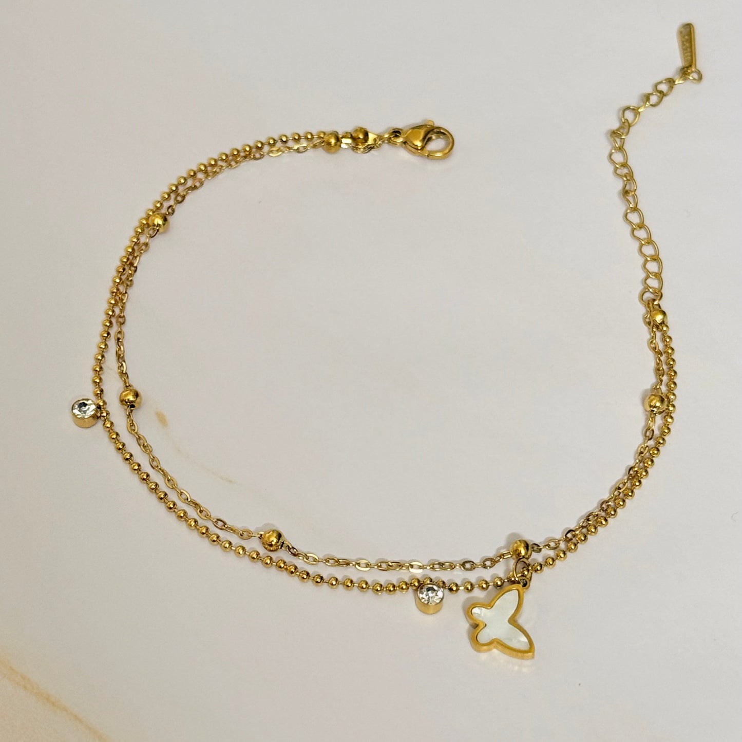 Minimal Butterfly Anklet