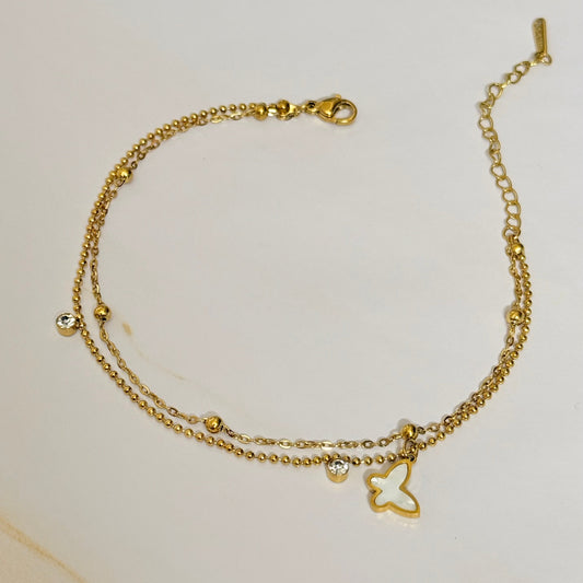 Minimal Butterfly Anklet