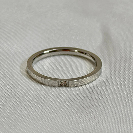 Thin Solitaire Ring S.