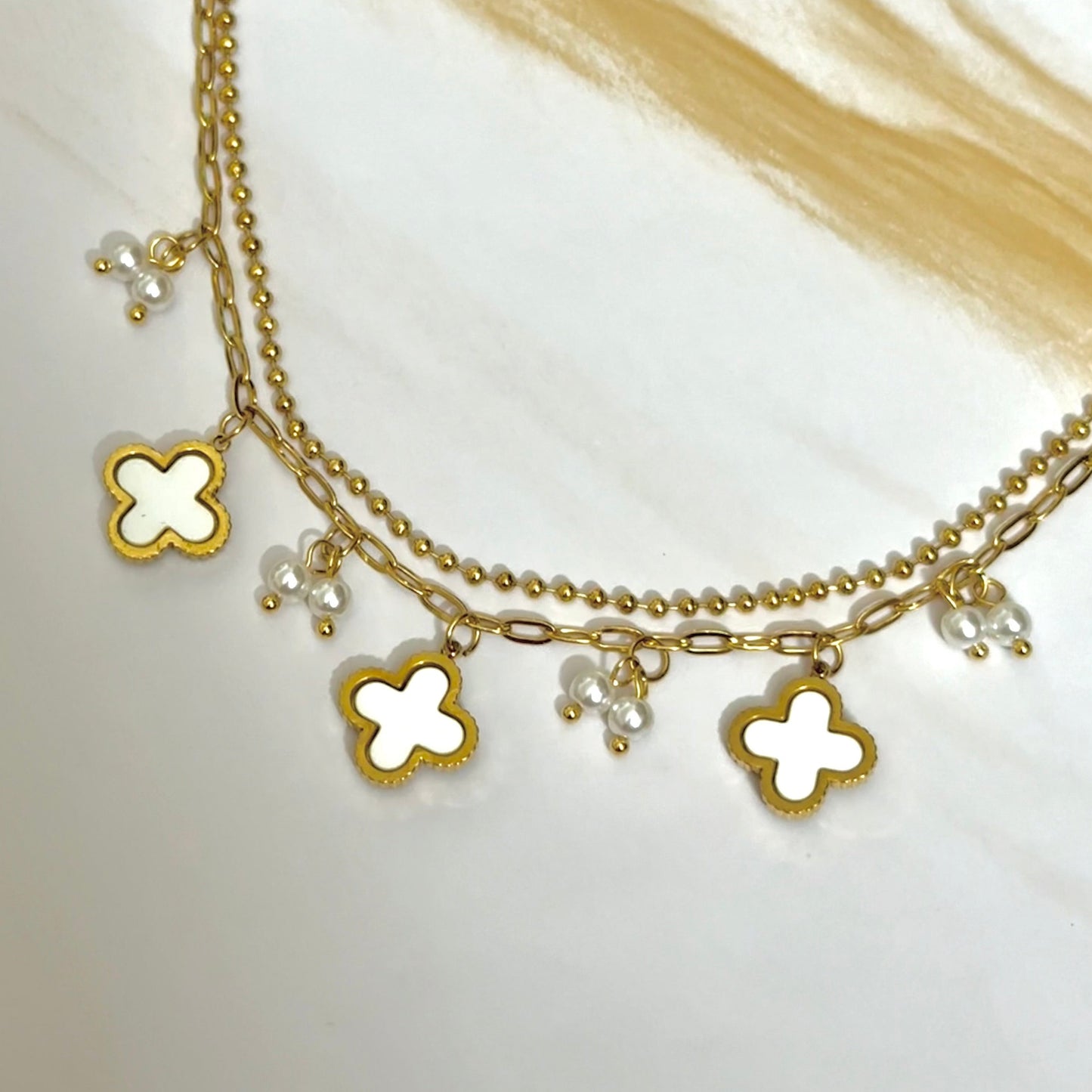 Pearl Clover Bracelet