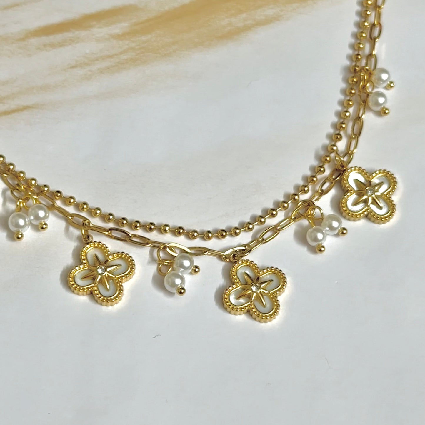 Pearl Clover Bracelet