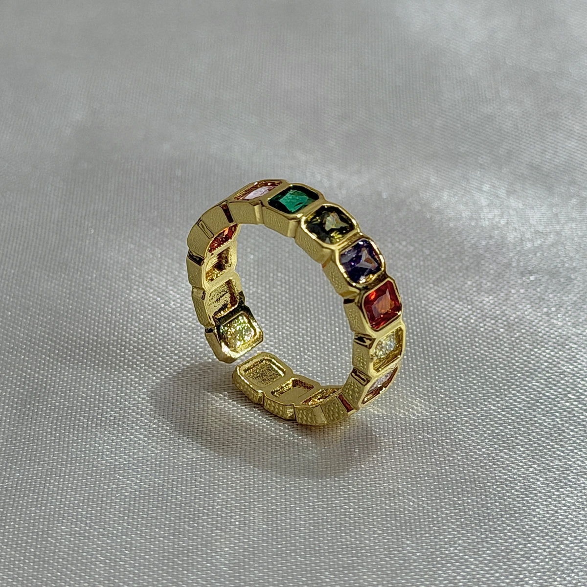 Iris Ring-Multicolour Stone