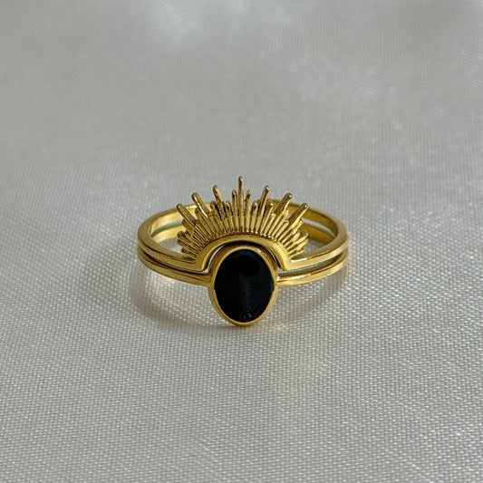 Twilight Ring (Black Enamel)