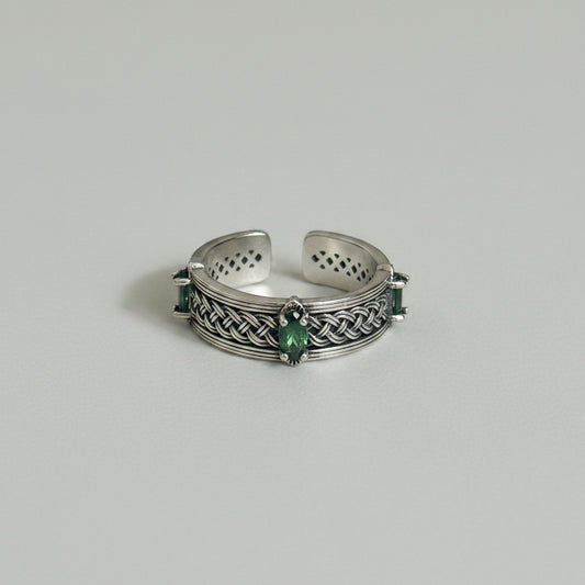 Heritage Ring (Deep Green Stone)