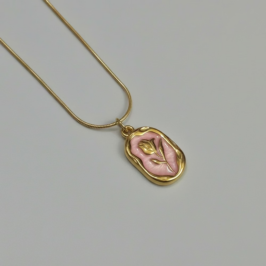 Light-Pink Floral Pendant