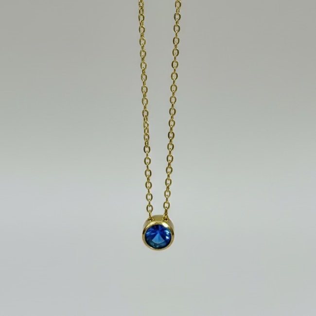 Blue Zircon Pendant