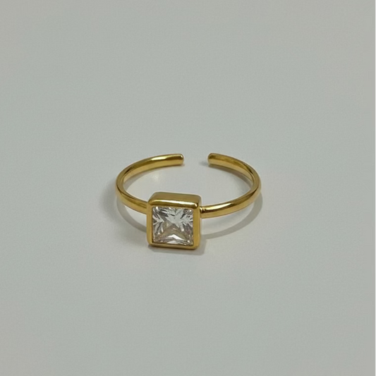 Square Solitaire Ring