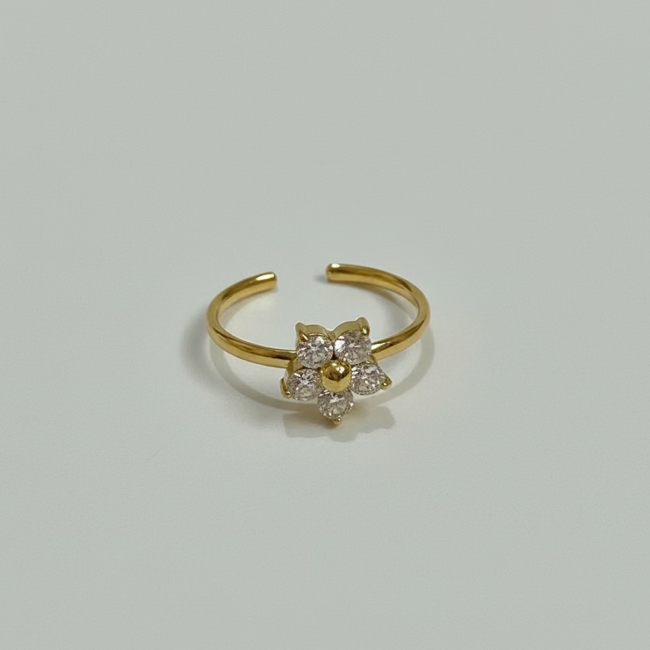 Daisy Clear Stone Ring