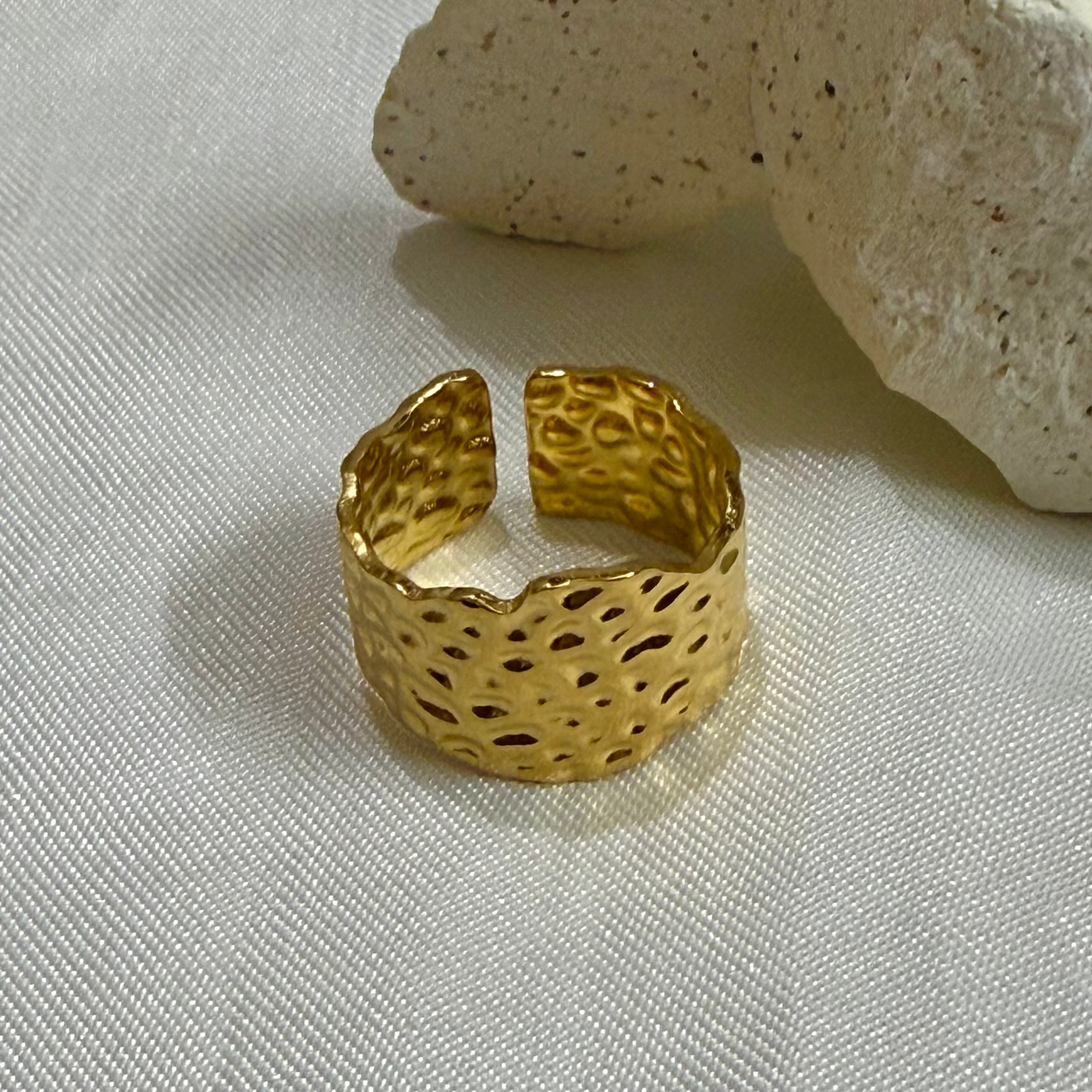 Wide Textured Ring