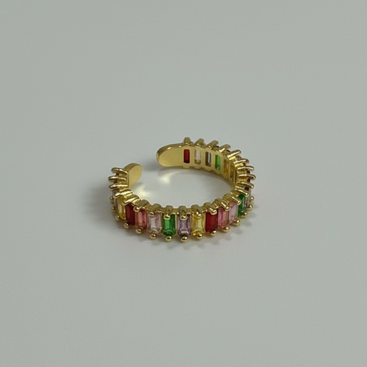 Rainbow baguette Ring