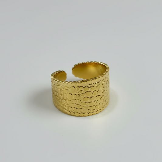 Wide Textured Ring