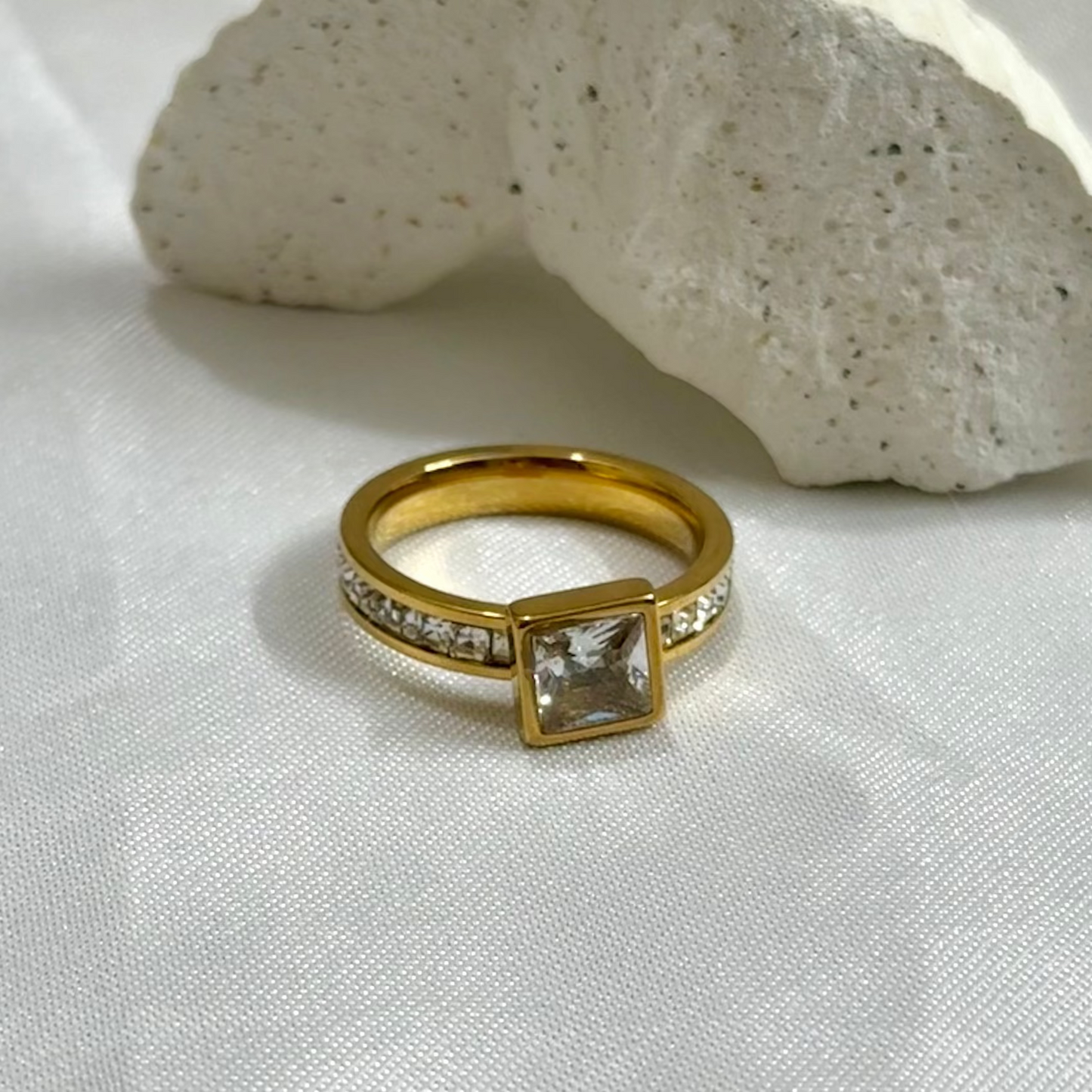 Square Zircon Ring
