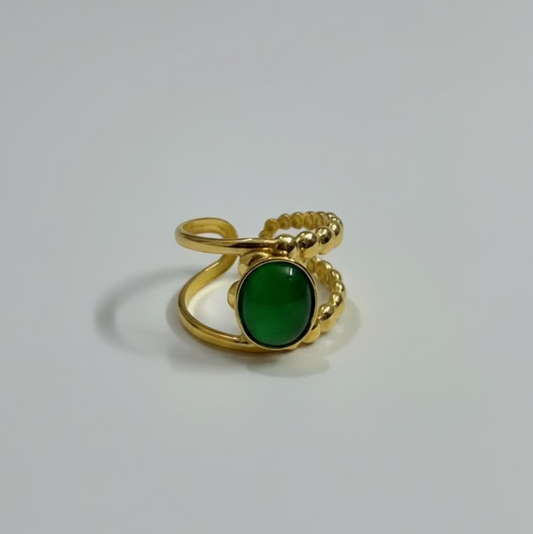 Green Cabochon Ring