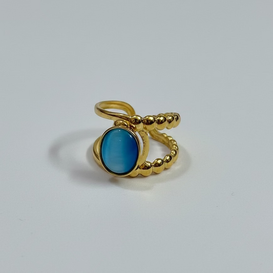 Blue Cabochon Ring