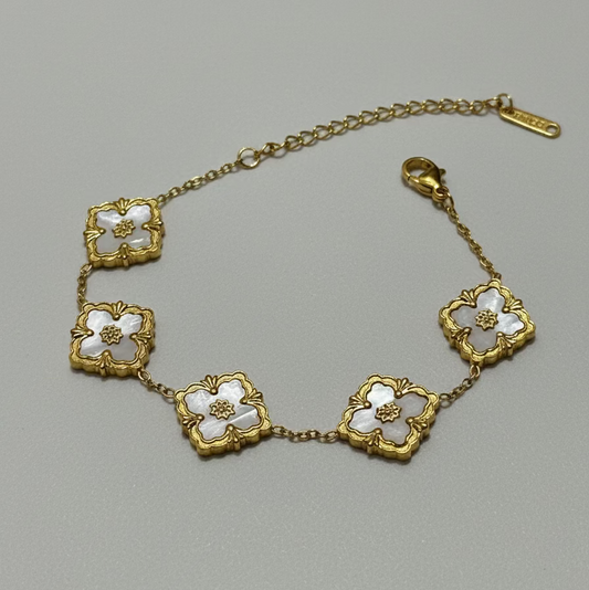 Moonlit Flower Bracelet - WHITE