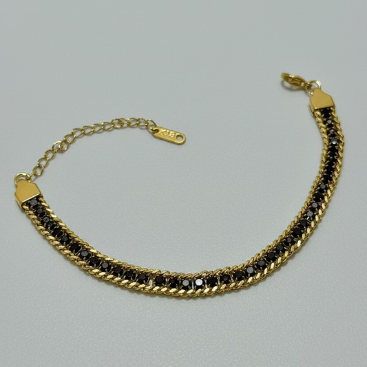 Black Tennis Chain Bracelet