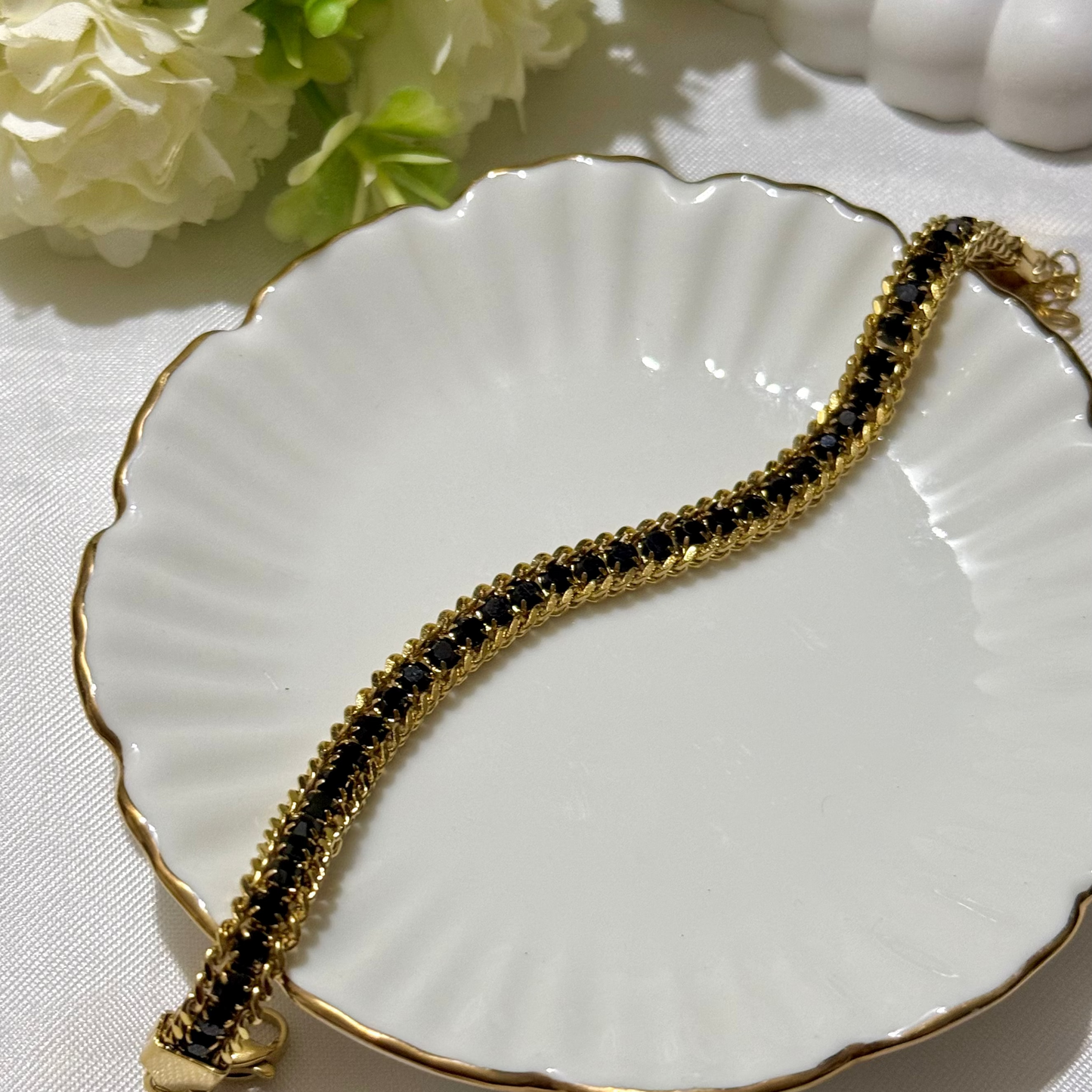 Black Tennis Chain Bracelet