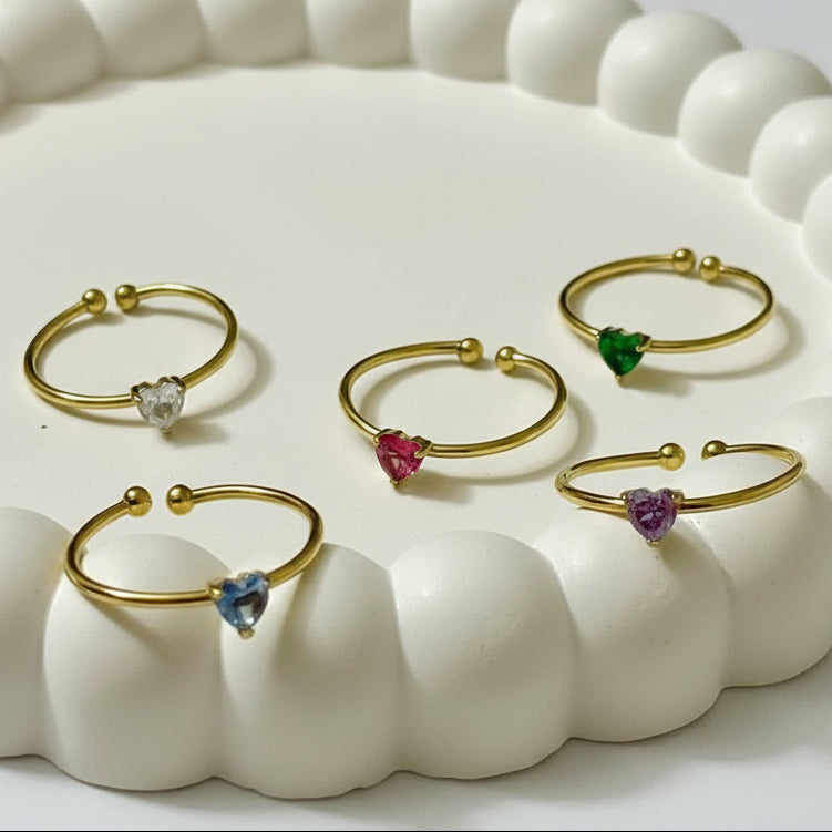 Tiny Heart Rings