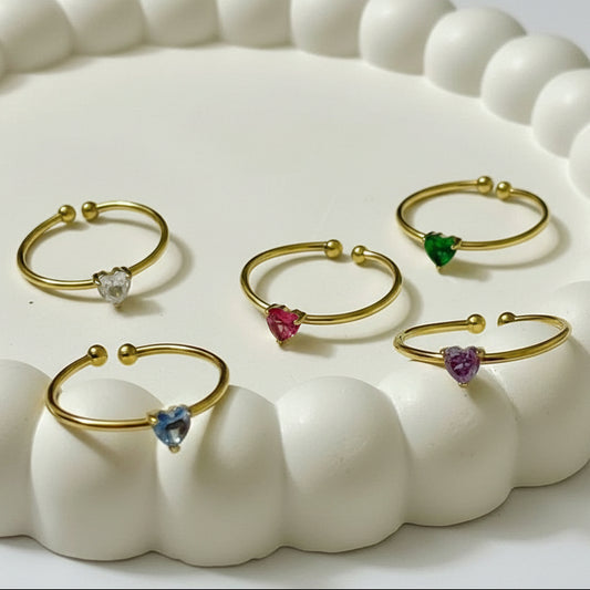 Tiny Heart Rings