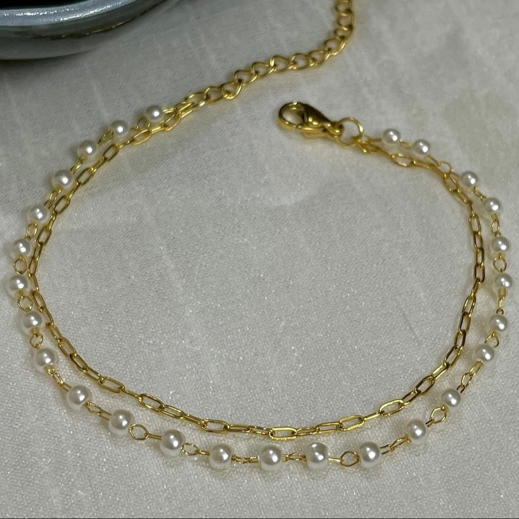 Layered Pearl Bracelet