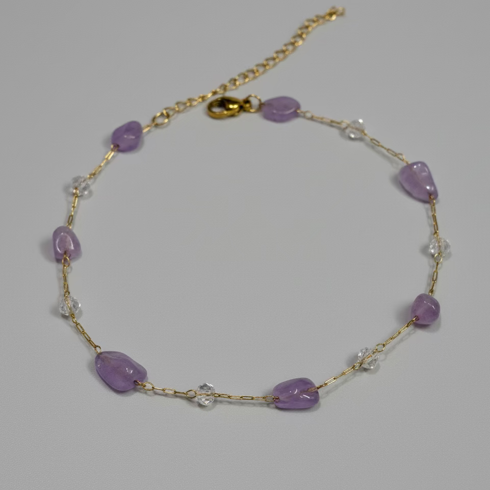 Amethyst Anklet