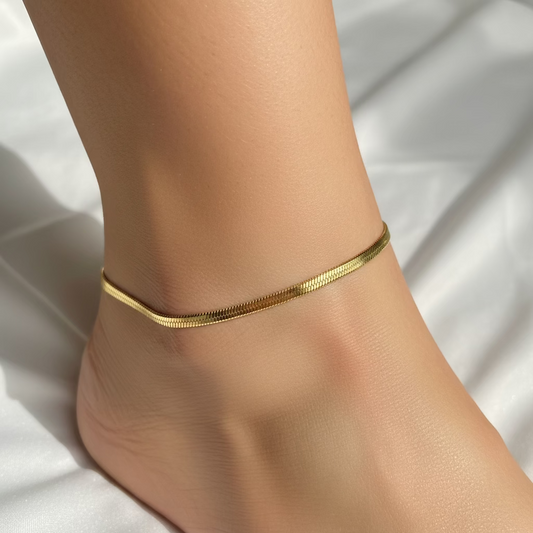 2mm Flat Chain Anklet