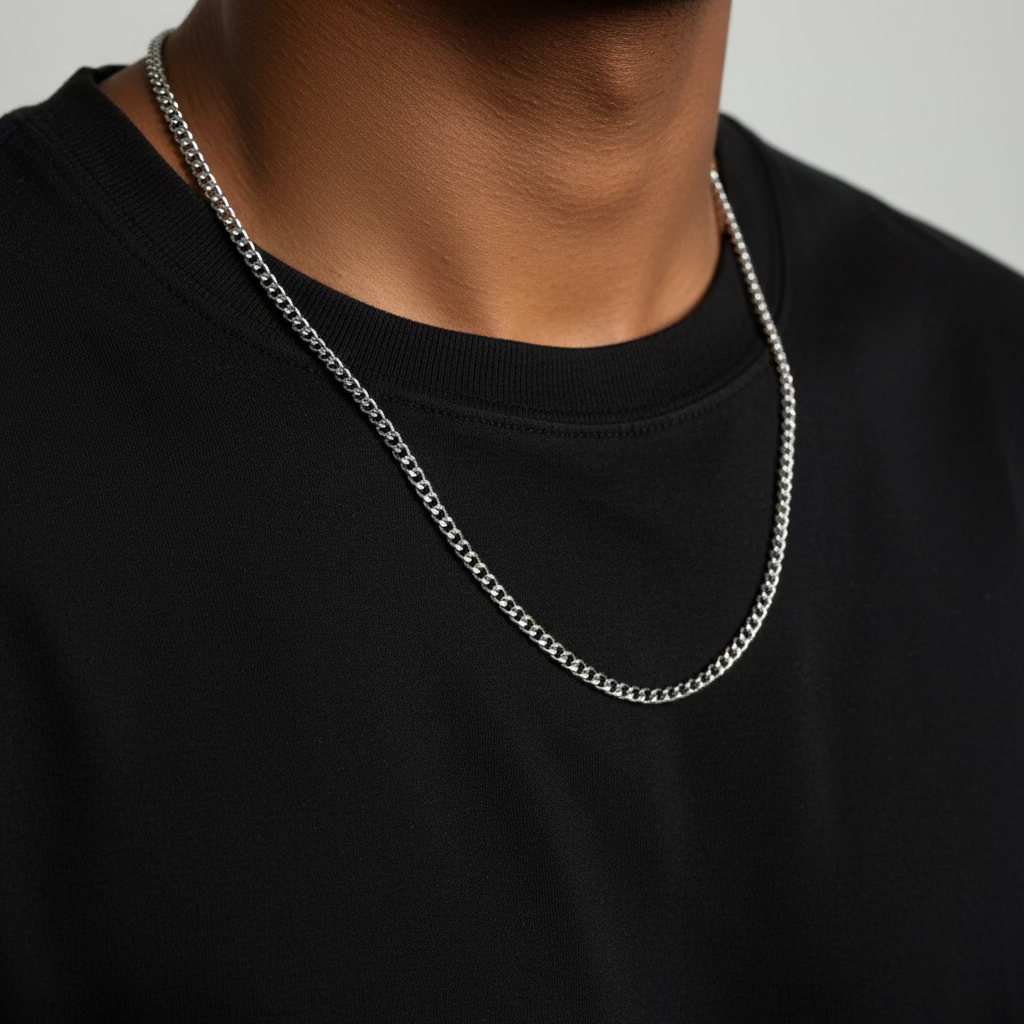4 MM Cuban Link Chain - SILVER