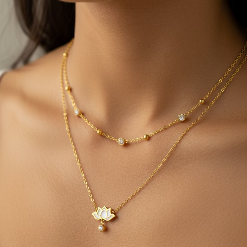 White Lotus Necklace