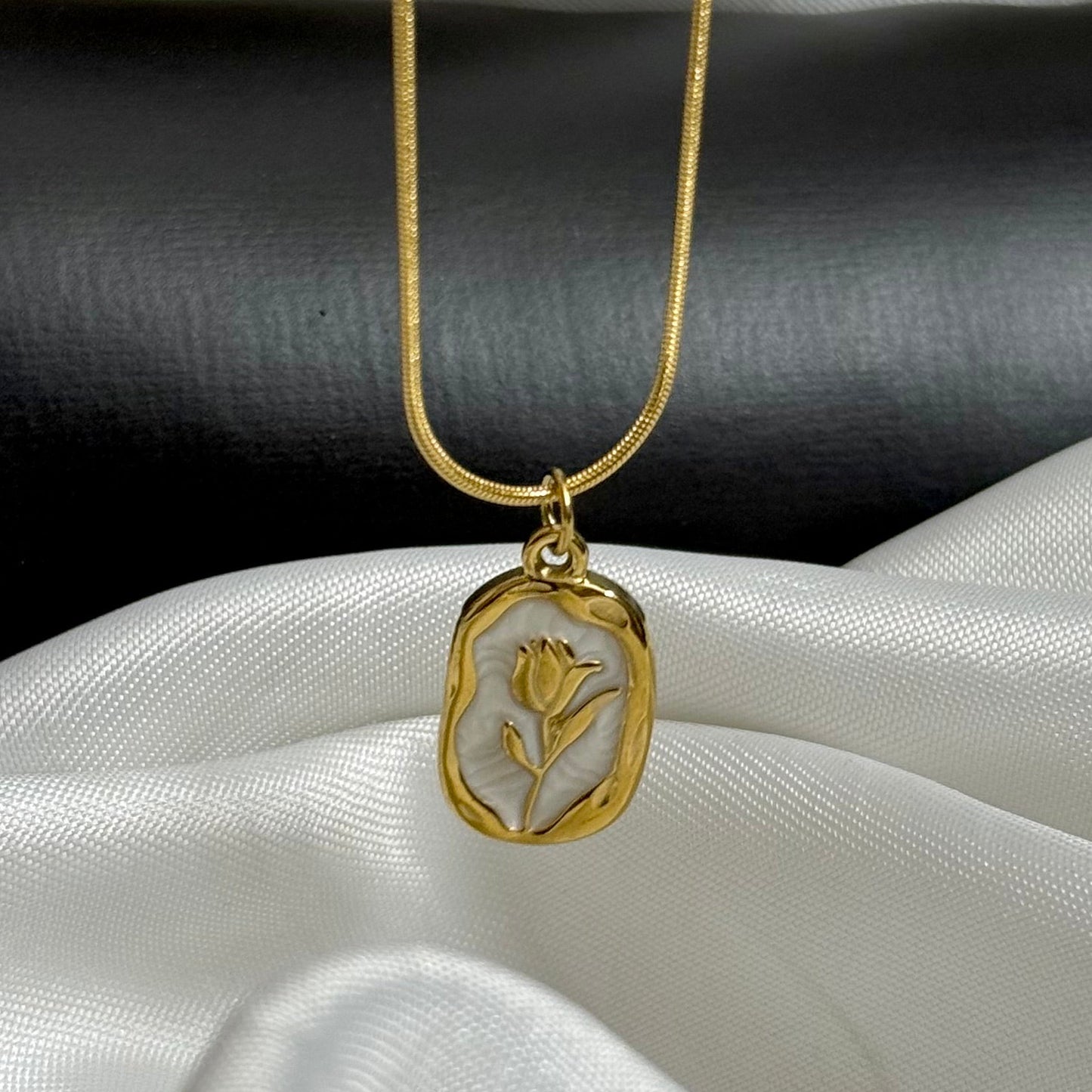 White Floral Pendant