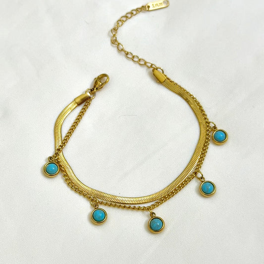 Turquoise Tassel Bracelet