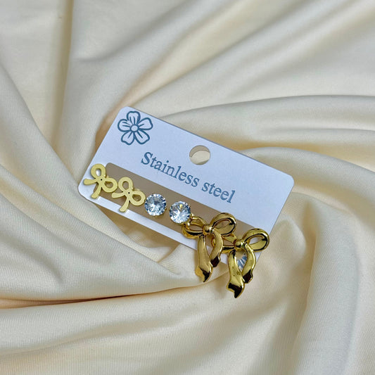 Mini Bow Stud Set